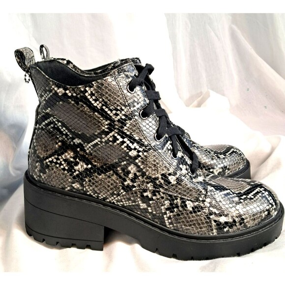 Skechers Viper Snake Chunky Women's Lace Up Combat Boots 11M - Picture 2 of 11